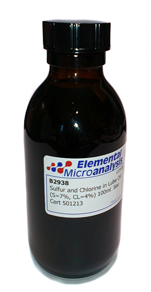 Sulfur-and-Chlorine-in-Lube-Oil-S=7-CL=4-100ml--See-Cert-501213
